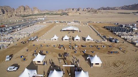 شـاهد من الجو.. بطولة القدرة والتحمل للفروسية بالعلا