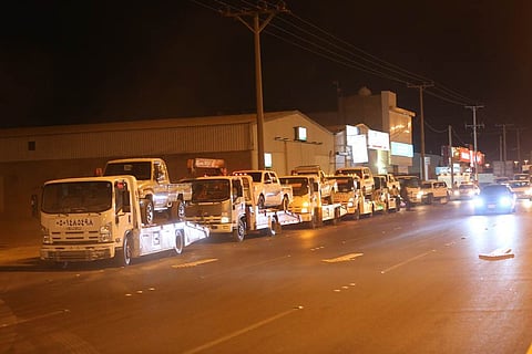 بالصور.. حملة مرورية تضبط 500 مخالفة في 4 أيام بـ"وادي الدواسر"