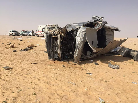 3 متوفين إثر حادث على امتداد طريق "الأحساء الرياض"