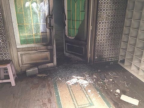 حريق مسجد تاروت بالقطيف محدود والبحث جار عن الجاني