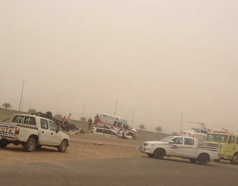 من جديد.. الغبار يضرب المدينة ويتسبب في عدة حوادث