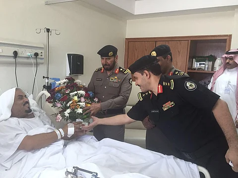 "الصولي" ينقل تحيات وسلام ولي العهد لرجل الأمن "مصاب حادث الدهس"