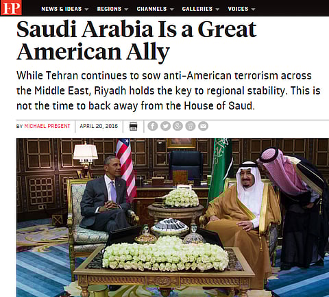"فورين بوليسي": السعودية حليف عظيم وأمريكا بحاجة لها أكثر من أي وقت.. لقد جعلونا في مأمن