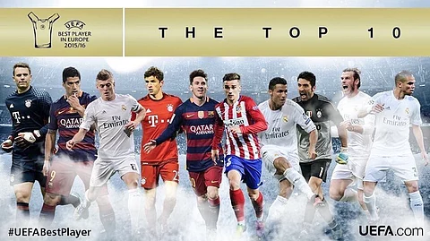 رونالدو وميسي ضمن القائمة النهائية لمرشحي جائزة أفضل لاعب في أوروبا عام 2016