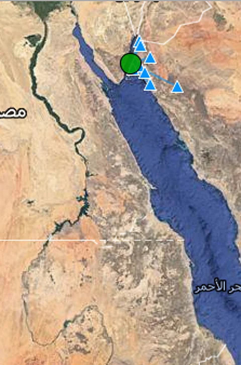 هزة أرضية تضرب خليج العقبة