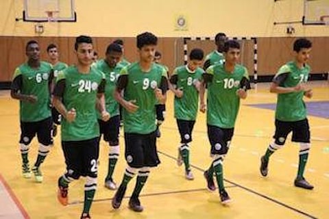 أخضر الصالات يجري أول حصة تدريبية في معسكره الداخلي