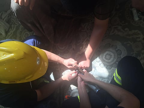 "خاتم" يستدعي تدخل فرقة إنقاذ تابعة لمدني حفر الباطن