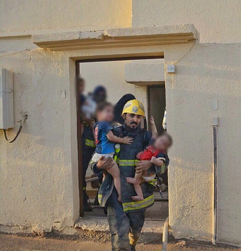 إصابة سيدة ونجاة 4 من أسرتها في حريق شب بمنزلهم في "بادية حائل"