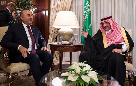 ولي العهد ووزير الخارجية التركي يبحثان آخر تطورات المنطقة