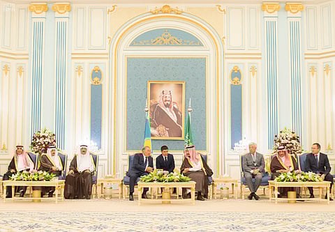 خادم الحرمين يستقبل رئيس كازاخستان ويقيم له مأدبة غداء