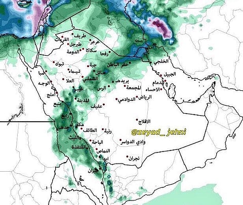 "الجهني": حالة ممطرة ساحلية تتجه معها الأنظار نحو الغربية