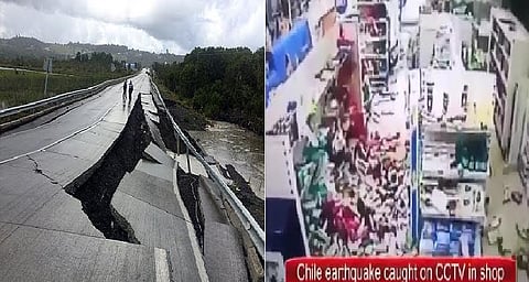 شاهد.. لحظة وقوع زلزال بقوة 7.6 في تشيلي