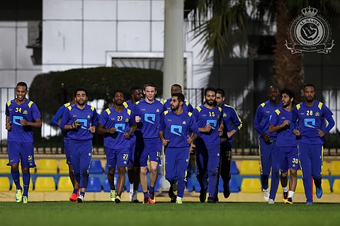 النصر يستأنف تدريباته بغياب 4 لاعبين