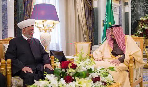 خادم الحرمين الشريفين يستقبل مفتي الجمهورية اللبنانية