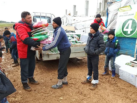 مبادرة الحملة السعودية "لأجلك يا حلب" تواصل تقديم المساعدات الإغاثية