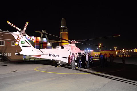 طائرة الإخلاء تهبط بالجنادرية لنقل مصاب إثر حادث مروري