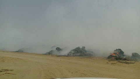 أهالي مخططات جنوب جدة يشكون رمي وإشعال الحرائق في المخلفات