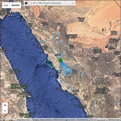 "المساحة الجيولوجية" تُعلن ثالث هزة أرضية اليوم على بُعد 84كم من أملج