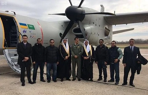 الطائرة السعودية الأوكرانية "أنتونوف AN-132" تحلق في سماء المملكة بعد أسابيع