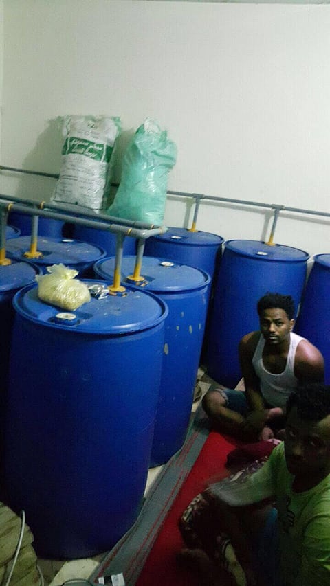 بالصور.. ضبط عصابة إثيوبية تدير مصنعًا للخمور بـ"عشيرة الطائف"