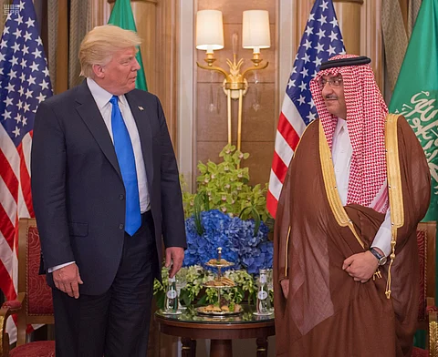 ولي العهد يبحث مع الرئيس الأمريكي العلاقات الثنائية بين البلدين والتعاون في مجال مكافحة الإرهاب