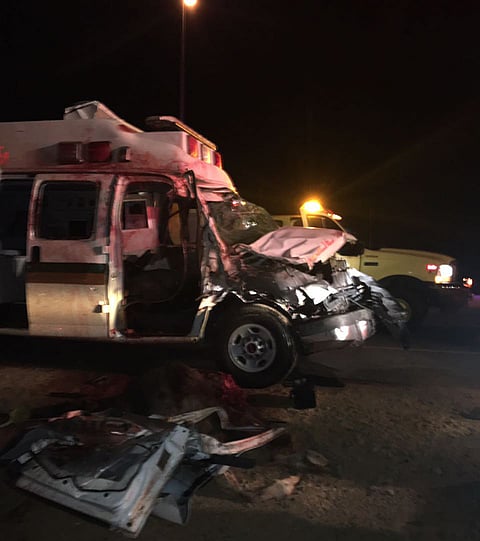 جمل سائب يتسبب بحادث لسيارة إسعاف "صحة تبوك" أثناء نقل مصاب