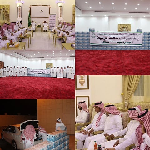 محافظ العرضيات يناقش مطالب شبابها ويدشن مبادرة سقيا 12 ألف صائم