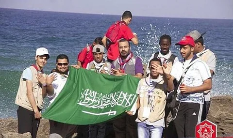 "الثبيتي" و"الفهد" يهنئان الوفد السعودي الكشفي المشارك في المغرب