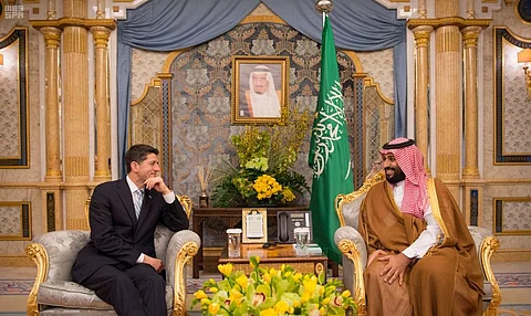 ولي العهد يلتقي رئيس مجلس النواب الأمريكي