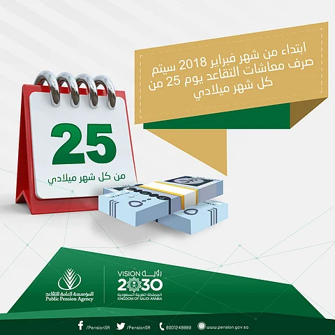 تأكيداً لانفراد "سبق": "التقاعد" تعلن تحديد يوم 25 من كل شهر ميلادي لصرف المعاشات