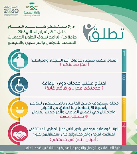 مكتب لخدمة المرابطين وأسر الشهداء بمستشفى ضمد بجازان