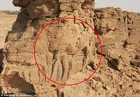 شاهد.. اكتشاف صور منحوتات لجمل بالحجم الطبيعي في الجوف