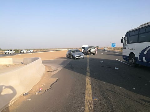 حادث حافلة طالبات في صبيا .. هلع وارتباك ولا إصابات