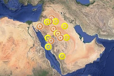 5 تنبيهات متقدمة للإنذار المبكر: رياح مغبرة سرعتها 65كم/ساعة تحد الرؤية