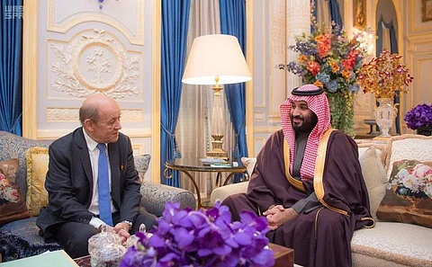 باريس.. ولي العهد يجتمع مع لودريان ويستعرض معه العلاقات الثنائية