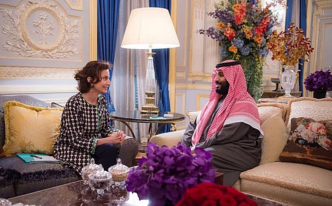 ولي العهد يجتمع مع مديرة اليونيسكو ويستعرضان المبادرات السعودية في الجانب الثقافي