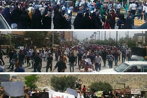 من جديد .. المظاهرات تشتعل في إيران وتخرق شاشات مطار مشهد الدولي