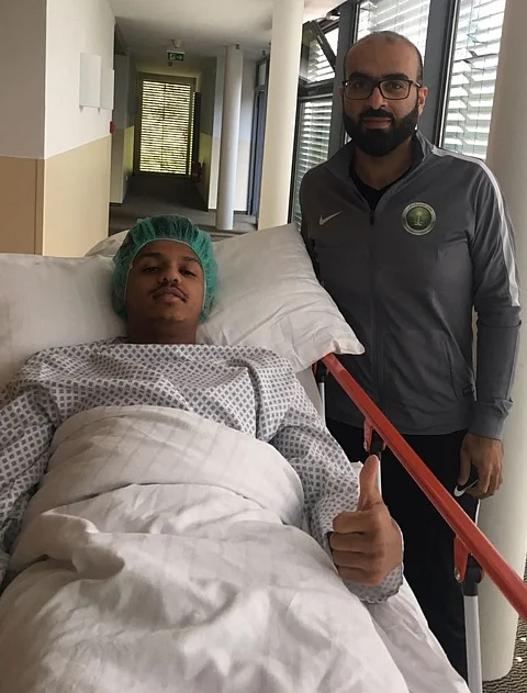 عملية جراحية ناجحة لتركي العمار لاعب الشباب
