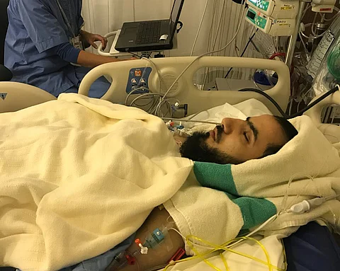 شاب يتبرع لوالده بجزء من كبده في حائل