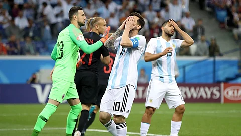 انهيار ميسي ورفاقه أمام الكروات