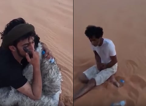 بالفيديو.. شابان سعوديان ينقذان خمسينياً من الهلاك بصحراء الربع الخالي