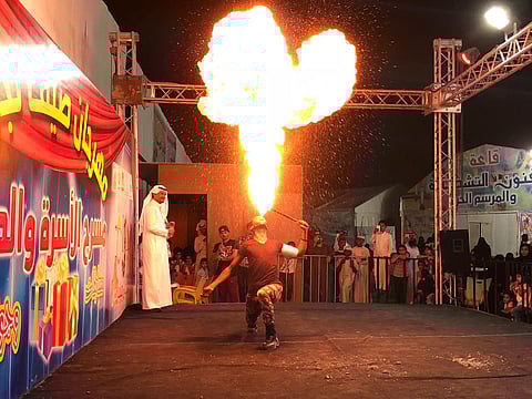 عروض "التنين الناري" على مسرح الطفل بمهرجان صيف نجران