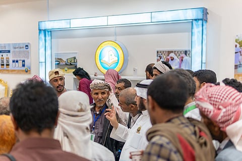 بالصور .. مركز الهيئة التوجيهي بمنفذ الوديعة يستقبل ضيوف الرحمن من اليمن