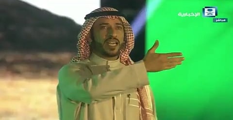 شاهد.. "الأسلمي" يرحب بالملك بقصيدة حماسية: مرحبًا بالغيث في كل الصدور الأبرحية