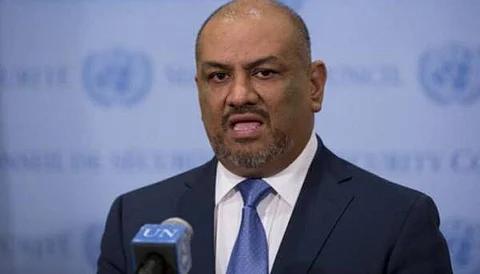 وزير الخارجية اليمني يؤكد دعم الحكومة للمبعوث الأممي لبلاده