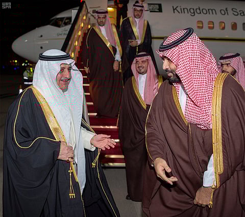 ولي العهد يصل إلى منطقة تبوك