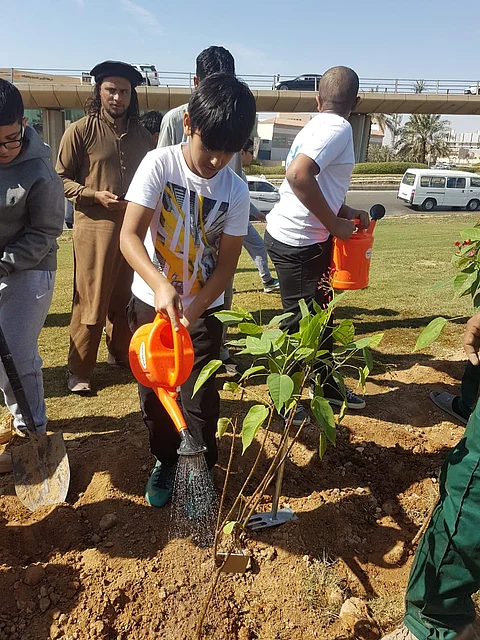 "علوم الحياة" تزرع 5500 شتلة ضمن "الحزام الأخضر"