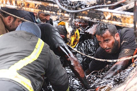 هكذا خرج رجال الدفاع المدني بدومة الجندل بعدعملية إنقاذ دامت 5 ساعات