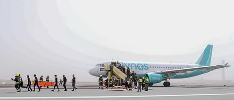 بالصور.. مطار المؤسس ينفِّذ أكبر تجربة فرضية لقياس الاستعداد لحالات الطوارئ