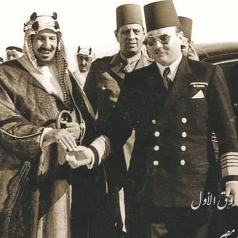 #من_ذاكرة_السعودية لقاء رضوى التاريخي بين المؤسس والملك فاروق